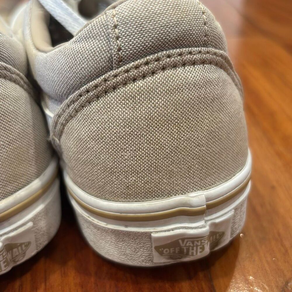 Vans Old Skool Tan Canvas Sneakers Women’s Size 8 Beige Skate Shoes - Picture 13 of 15